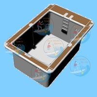 Piscine flottante gonflable de 15 pieds avec filet zippé, enclos de sécurité robuste anti-requin pour la baignade en mer et une utilisation portable