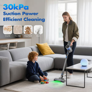 200W 30KPA 40Mins <b>Cordless</b> <b>Vacuum</b> <b>Cleaner</b> Self-Standing Stick <b>Vacuum</b> with Anti-Tangle Brush Rechargeable Dry Home <b>Cleaner</b> - Product Image 2