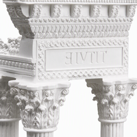 Columnas de Templo Romano Antiguo, Escultura de Resina, Modelo en Miniatura de Arquitectura Blanca, Decoración para el Hogar, Oficina, Coleccionable, Regalo, Arte