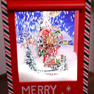 Snowing Santa Clause Musical <strong>Christmas</strong> Mailbox Post Box With Music for Festival - Product Image 6