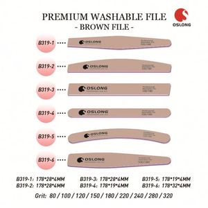 High Quality Custom Printed Sandpaper <b>Nail</b> <b>File</b> Professional Double Sides 100/180 Halfmoon <b>Nail</b> <b>File</b> - Product Image 2