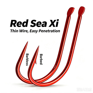 Anzuelos de Pesca Red Sea Xi, con y sin púas, de Acero con Alto Contenido de Carbono, Forjados Planos, 1 # -6 #   Anzuelo de Pesca para Carpa Crucian de Agua Dulce 100 - Product Image 2