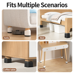 Nouveaux coussinets <span class=keywords><strong>de</strong></span> rehaussement <span class=keywords><strong>de</strong></span> meubles: Stable sans clous pour les tables/chaises/tables à thé; Étanche à l'humidité universelle pour les appareils ménagers - Product Image 4