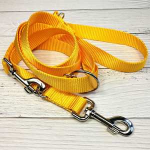 Laisse Réglable, Laisse Nylon Jaune, Laisse Souple, Cadeau pour Amoureux des Chiens, 3 Longueurs, Durable .75 "1" Or Rose, Or Ou Sier - Product Image 4