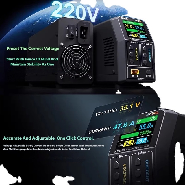SKYRC PSU2000 Charger 1980W Adjustable DC Power Supply 8-36V Regulated Metal AC Pure Controlled High Performance RC UAV Made