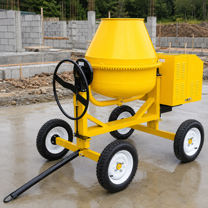 Mezcladora de Concreto Compacta con Ruedas y Enfriamiento por Aire Corey Custom Color 500L, Velocidad del Tambor 25RPM 30RPM, Motor de 10HP para Obras Viales - Product Image 1