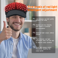 RedTherapy 180 Leds Red Light Therapy Head Cap 660nm 850nm Red Light Therapy Caps Sombrero Cuidado DE LA SALUD