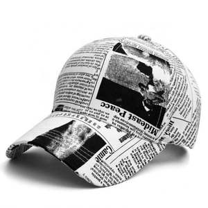Gorras para Hombre y Mujer, Primavera Verano, Moda Retro, Gorra de Béisbol con Diseño de Periódico, Gorra Coreana para Deportes al Aire Libre, Protección Solar - Product Image 5