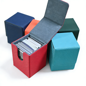Boîte <span class=keywords><strong>de</strong></span> pont <span class=keywords><strong>de</strong></span> <span class=keywords><strong>cartes</strong></span> magiques en PU gaufré horizontal à grain <span class=keywords><strong>de</strong></span> tissu - Product Image 2