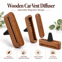 Diffuseur de parfum solide en bois naturel avec logo personnalisé, moderne, en vrac, pour grille d'aération, à évaporation naturelle, portable pour la maison