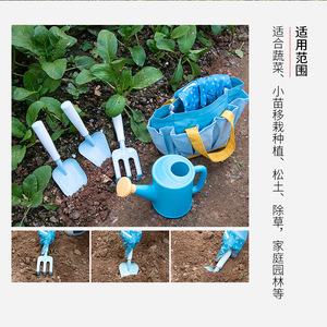 Kid's Toys Outdoor Planting Cultivation Flowers and Plants Utensils Iron Shovel Rake <strong>Children's</strong> Mini <strong>Garden</strong> Work Tool Set - Product Image 2