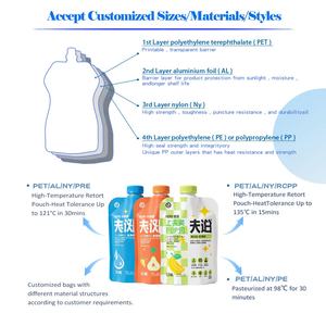 Sacs d'emballage en aluminium de qualité alimentaire sans BPA, imprimés sur mesure en gros, <span class=keywords><strong>pour</strong></span> yaourt, lait, liquides - Product Image 3