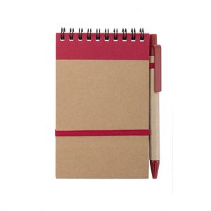 NUEVO JUEGO DE CUADERNOS DE NEGOCIOS ECOLÓGICOS REUTILIZABLES DE PAPEL RECICLADO TAMAÑO A6 CON BOLÍGRAFO, LOGOTIPO PERSONALIZADO, SET DE REGALO KRAFT - Product Image 4