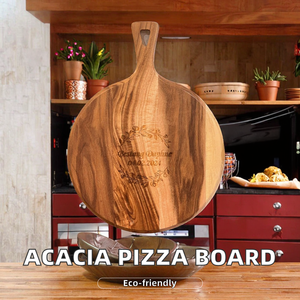 Tablas de cortar de cocina comercial Diseño de ballena de <span class=keywords><strong>pizza</strong></span> de piña en bloques de cortar de madera redondos - Product Image 3