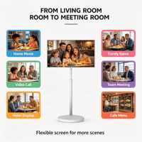 Papan Reklame LCD Mobile Portabel Digital Signage untuk Promosi Acara Pameran di Pusat Perbelanjaan