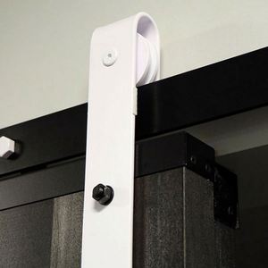 Puerta Corredera WEKIS de Estilo Diamante Moderno y Lujoso, Herrajes de Acero con Recubrimiento de Polvo Negro, Capacidad de Carga de 120 kg, Insonorizada, para Muebles - Product Image 4