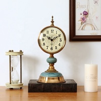 Horloge de table ronde décorative pour la décoration de la maison, horloge de table élégante pour le bureau ou la maison