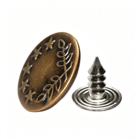 Kit de boutons de rechange ovales en métal gaufré pour jeans avec rivets sans couture pour bretelles de pantalons en denim