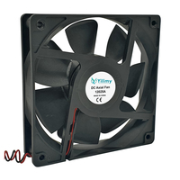 Ventilateur d'ordinateur axial silencieux 12V DC 120mm à haut débit d'air (CFM), contrôle PWM, indice de protection IP65, pales en plastique, double roulement à billes, prise en charge OEM/ODM