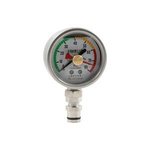 Manómetro de Presión Resistente a Impactos para Minería BZY-60, 0-80MPa DN10, Acero Inoxidable, Analógico, Doble Aguja - Product Image 4