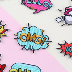 Self Adhesive Cute Cartoon Funny Words Letter <b>Patch</b> for Decoration - Product Image 3