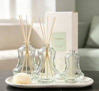 Bouteille vide personnalisable pour huiles essentielles, diffuseur en verre, bouteille vide transparente avec bouchon pour diffuseur de parfum d'ambiance à bâtonnets