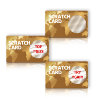 Carte à gratter en papier personnalisée, Design gratuit, bas prix, fabrication cmjn, impression couleur, billet de loterie