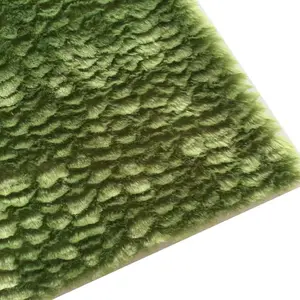 Cobertor de pelúcia quente, pilha longa de pelúcia, verde de pele falsa, 100% poliéster pv, tecido escovado um lado