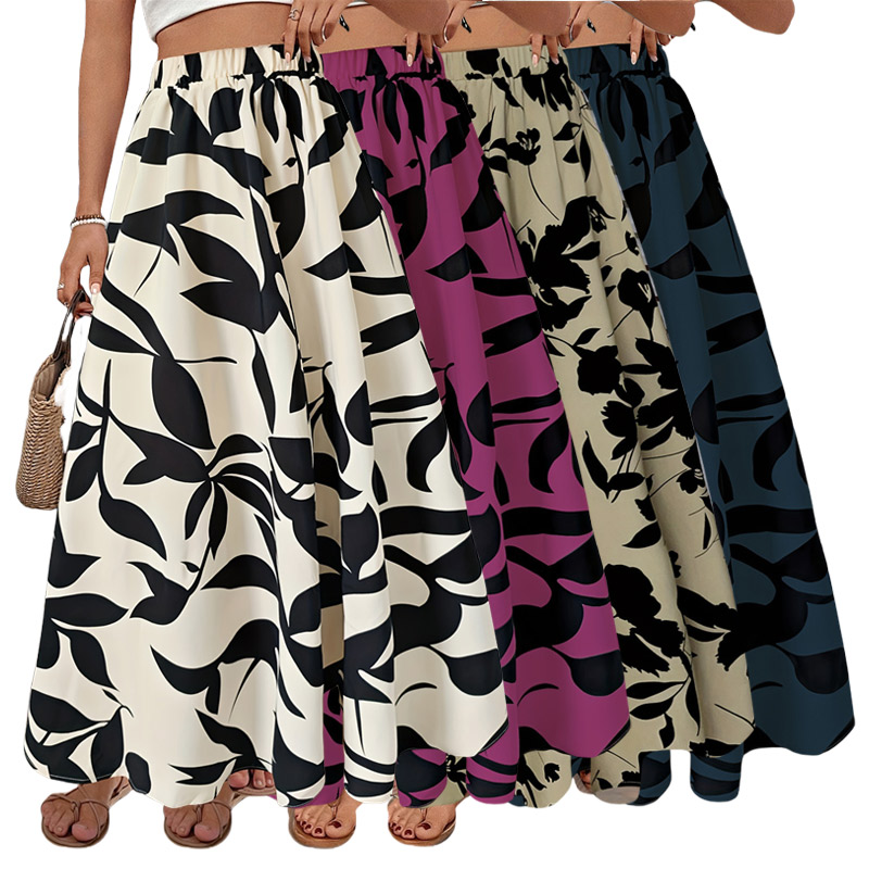 Latest Skirt Designs Chiffon Print Long Hot Fashion Trends