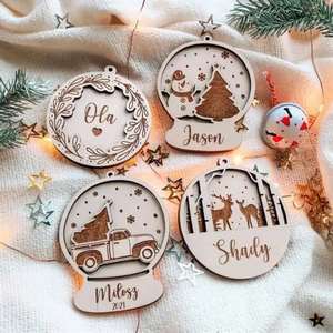 Wholesale Wood Ornament Creative Wooden <b>Christmas</b> <b>Tree</b> Decoration Tag for Hanging <b>Wall</b> Sign Craft Dropshipping - Product Image 1