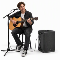 Haut-parleur de scène actif professionnel 10 pouces pour la rue, système de sonorisation portable 300W pour extérieur, système de karaoké sans fil avec module numérique DSP