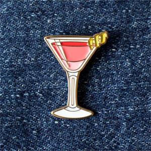 Personalizado colorido Metal bebidas esmalte elegante cóctel helado espumoso jugo de limón hoja de menta esmalte fiesta de noche <span class=keywords><strong>Pub</strong></span> Bar Pin - Product Image 6