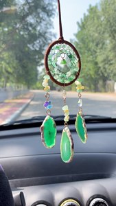 Acchiappasole in Cristallo Naturale Grezzo di <span class=keywords><strong>Avventurina</strong></span> <span class=keywords><strong>Verde</strong></span>, Lucidato a Mano con Motivo Floreale, Personalizzabile, Stile Femminile e Romantico, Forma Irregolare - Product Image 2