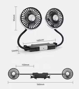 2024 nuova ventola di ventilazione per auto <span class=keywords><strong>Mini</strong></span> ventilatore USB con due teste per sedile posteriore auto <span class=keywords><strong>accessori</strong></span> per auto - Product Image 3