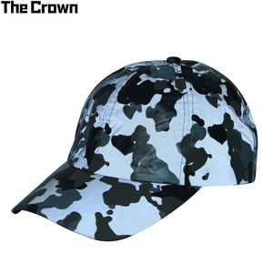 Custom Logo Cow Print Reflective Unstructured <b>Cap</b> Wholesale Bulk 6 Panel Soft Crown Dad <b>Hat</b> Manufacturer - Product Image 2