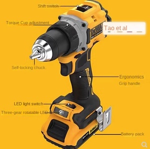 Hochwertige Original DCD800D2 20V Kompakt 1/2-Zoll Akku-Bohrschrauber MAX Kabelloser Bohrer - Product Image 2