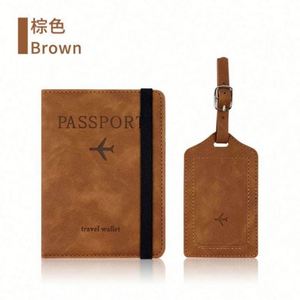 Cartera Minimalista Rectangular de PU de Alta Calidad, Estuche para Pasaporte con Protección RFID, Soporte Giratorio para Lectura con Diseño de Madera, Ecológico - Product Image 1