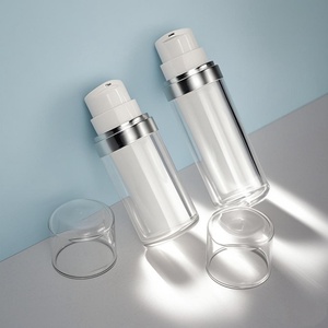 15ml 30ml 50ml Plastic Double Wall Round sharp Acrylic Airless <b>Pump</b> Cosmetic Lotion <b>Bottle</b> for Skin Care Packaging - Product Image 5