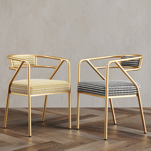 Style nordique moderne salle à manger <span class=keywords><strong>chaise</strong></span> lumière luxe dossier métal lait thé couleur pour bureau à domicile hôtel négociation café tabouret - Product Image 3