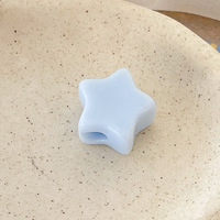 Cuentas de Estrella 3D de Acrílico con Orificio Grande, Cuentas de Estrella de Colores, Componentes de Accesorios Hechos a Mano para la Fabricación de Pulseras y Joyería