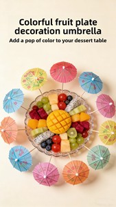 <span class=keywords><strong>Sombrillas</strong></span> <span class=keywords><strong>para</strong></span> Cócteles, <span class=keywords><strong>Sombrillas</strong></span> de Madera Maciza y Papel Encerado <span class=keywords><strong>para</strong></span> Decoración de Cócteles, Brochetas de Frutas <span class=keywords><strong>para</strong></span> Pastel, 100 Unidades por Bolsa - Product Image 6