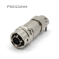 Connecteur circulaire PSCCONN série FQN 2 4 9 14 26 32 broches, prise et fiche aviation étanches IP67, boîtier en alliage d'aluminium