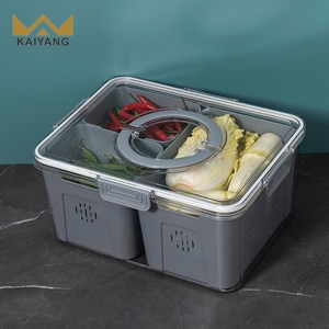 Boîte de <span class=keywords><strong>conservation</strong></span> des aliments en <span class=keywords><strong>plastique</strong></span> pour réfrigérateur Boîte de <span class=keywords><strong>conservation</strong></span> de la fraîcheur de grande capacité Conservateur de légumes de qualité alimentaire - Product Image 3