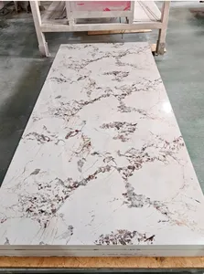 Home Decor Marble UV Panel 3D Print Sheet With Artificial Pattern UV Printing Board 3D PVC Wall Panel PVC Marble Sheet