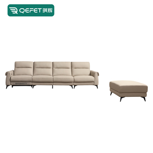 Juegos de sofás modernos de lujo de diseño italiano, muebles modernos para sala de estar de <span class=keywords><strong>4</strong></span> <span class=keywords><strong>plazas</strong></span>, muebles para sala de estar, sofá <span class=keywords><strong>reclinable</strong></span> de cuero eléctrico - Product Image 2