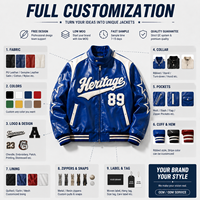 Chaqueta de Cuero Estilo Cafe Racer Personalizada OEM, Chaqueta Universitaria con Diseño Bordado, Chaqueta de Motociclista de Piel de Cordero Premium OEM
