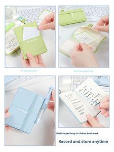 A7 Notebook Mini Portable High Color Value Ins Style Carry-on Empty <b>Journal</b> for Students for Homework Registration - Product Image 5