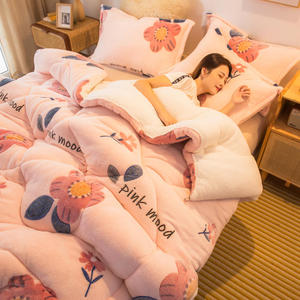 Factory Direct Sales Edredones Warm Sherpa <strong>Winter</strong> <strong>Quilt</strong> - Product Image 5