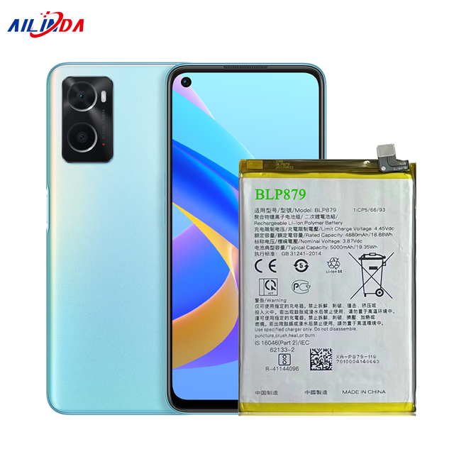 Ilinda BLP879 5000mAh Li-polymer Rechargeable 3.87V Black Battery for OPPO A36 Mobile Phone-in Stock