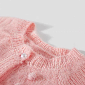 Dalang Sweater Factory Women's Gradient Knitted <b>Cardigan</b> Loose Fit Autumn Winter Pom Pom Single Breasted Anti Pilling - Product Image 2
